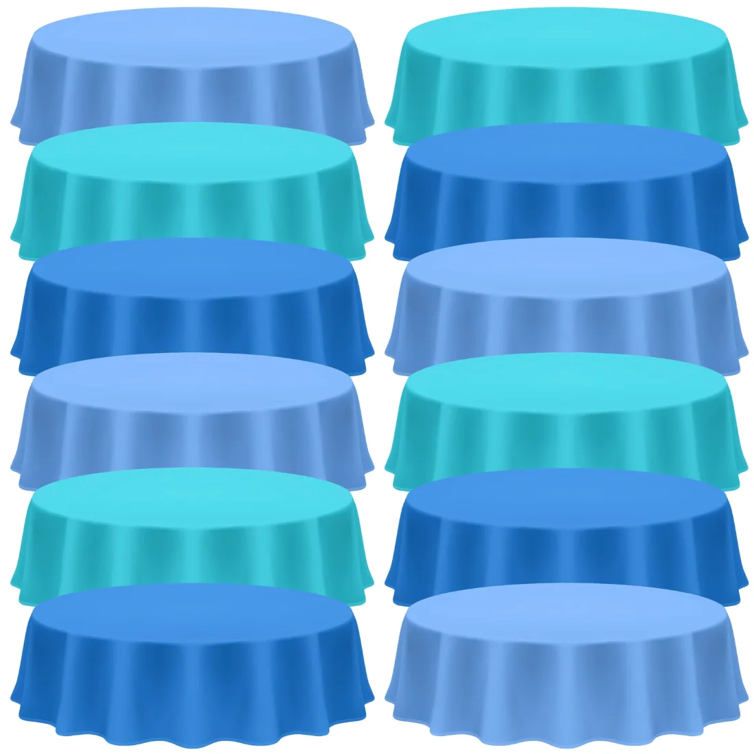 Amylove Round Disposable Plastic Tablecloth 84" Inch Round Table