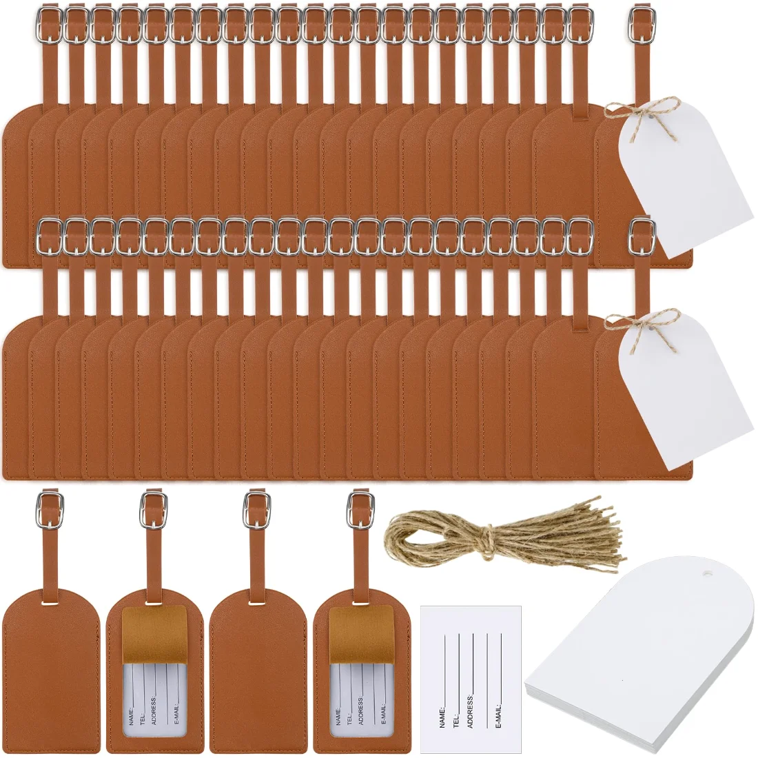 Amylove Leather Luggage Tags Wedding Favor Luggage Tag