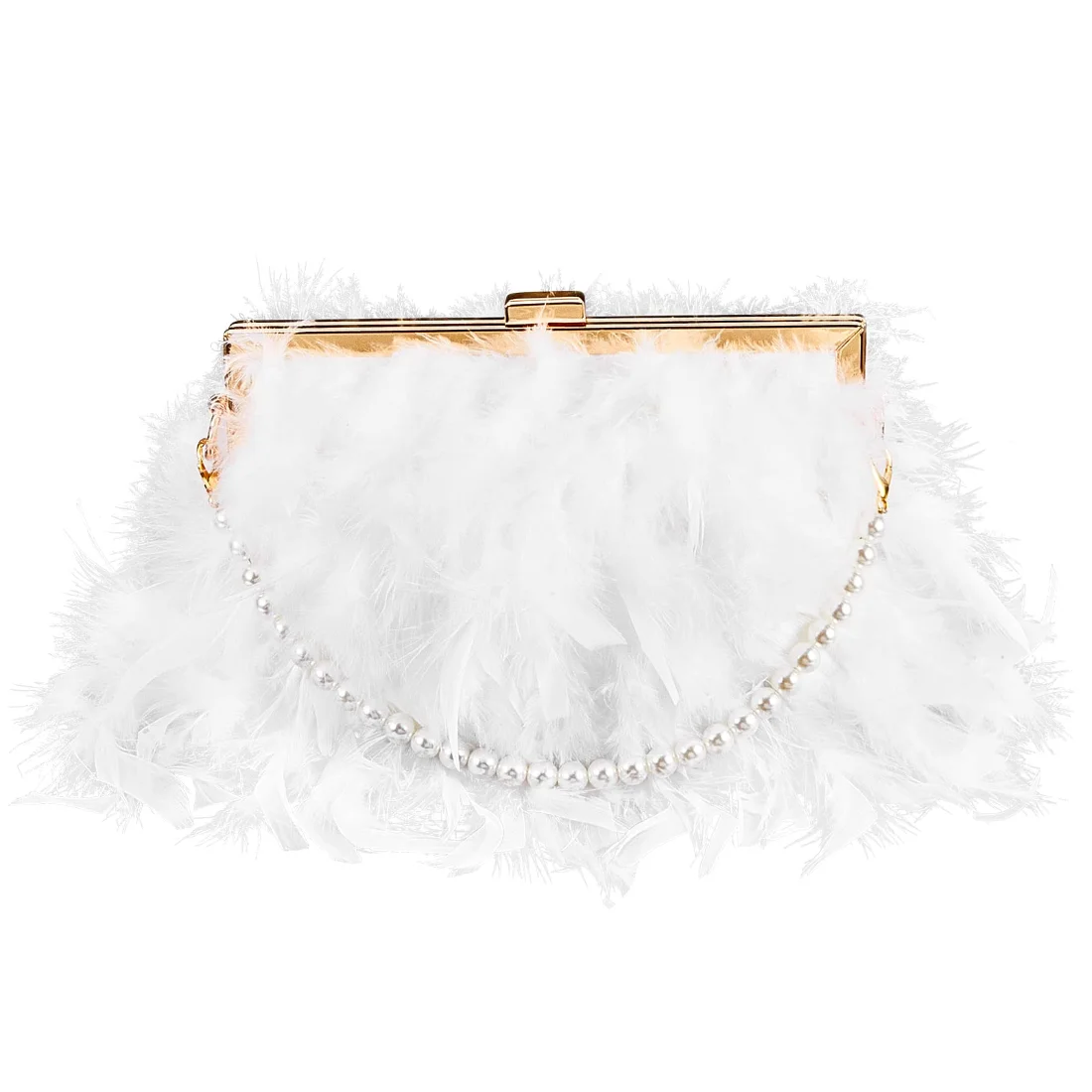 Amylove Feather Clutch Purse