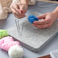 Amylove Needle Felting Pad Needled Felting Mat Wool Supplies Thick, frame 3