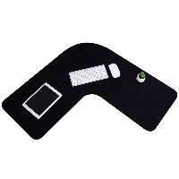 Amylove L Shaped Desk Mat Large Corner Mouse Pad Waterproof Curved, frame 1