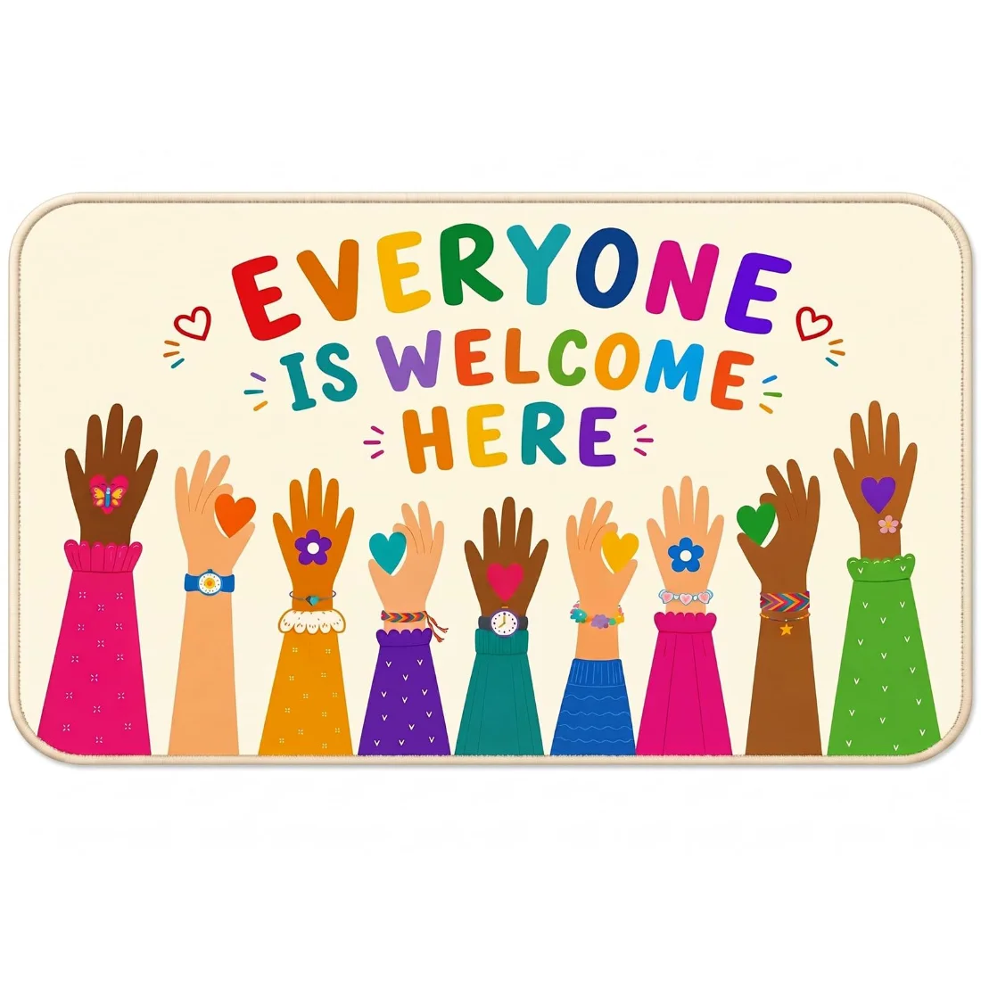 Amylove 17 x 29 Inch Classroom Welcome Mat for Elementary Back to