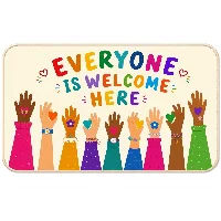 Amylove 17 x 29 Inch Classroom Welcome Mat for Elementary Back to, frame 1