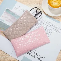 Amylove Squeeze Top Sunglasses Case Soft Leather Sunglass Pouch, frame 3