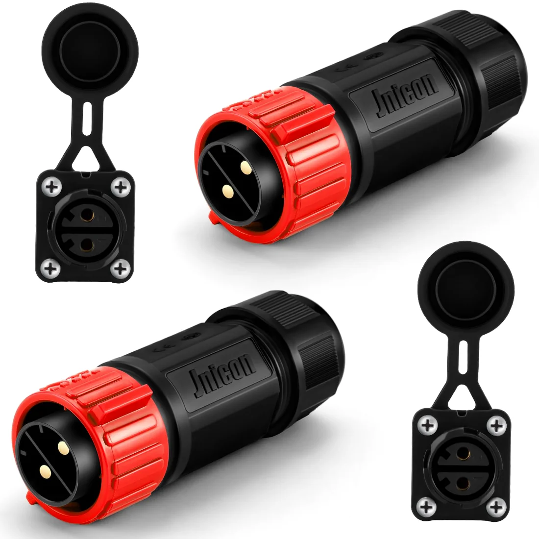 Amylove Trolling Motor Plug Receptacle Set 12/24/36/48 Volt