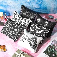 Amylove Gothic Makeup Bag Halloween Goth Purse Gift, frame 3