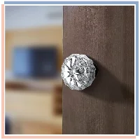 Amylove Glass Door Knobs Fluted Interior with Spindle, frame 4