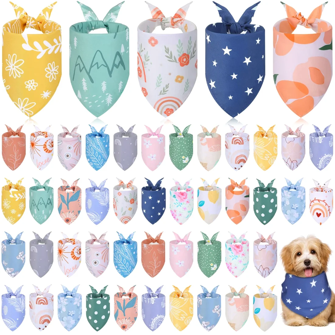 Amylove Fall Bandanas for Dog