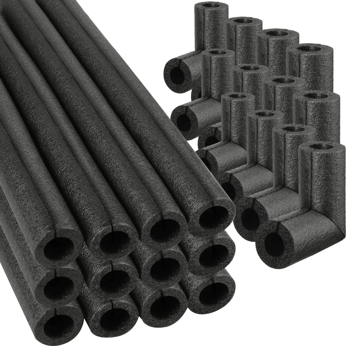 Amylove Foam Pipe Insulation with Elbow for Pipe 1/2 Inch