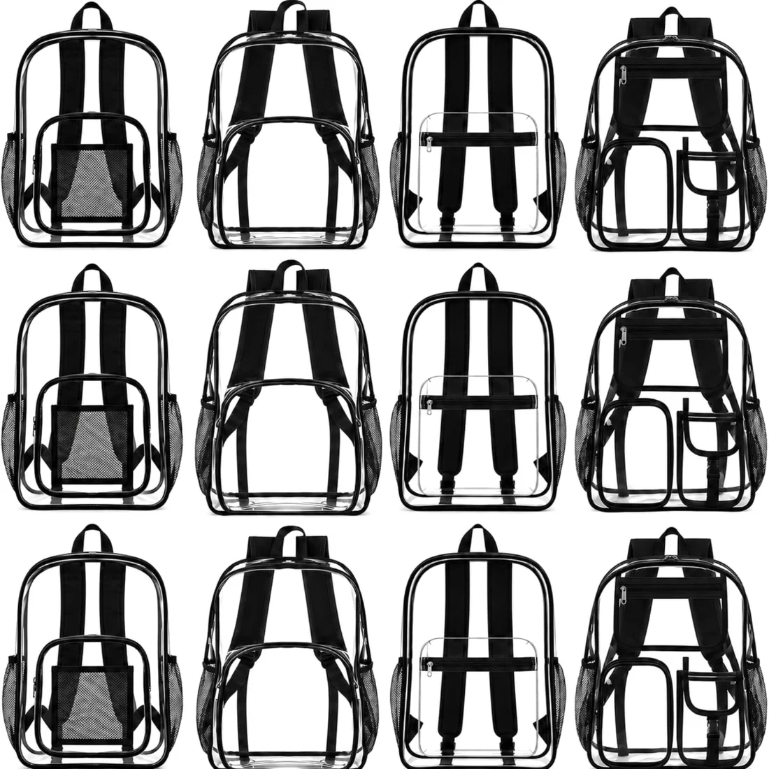 Amylove Clear Backpack 4 Styles 17" Backpack