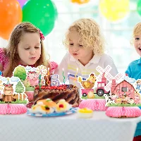 Amylove Pink Farm Animals birthday Party Supplies, frame 3