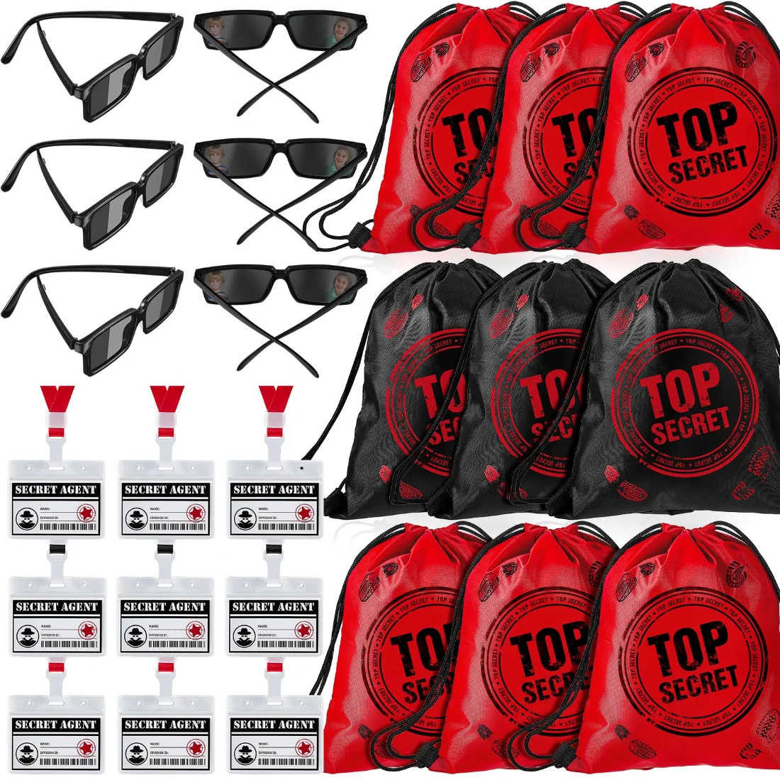 Amylove Spy Detective Party Favors Kit Top Secre theme Sunglasse Bag