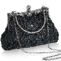 Amylove 1920s Accessories Vintage Beaded Clutch Evening Bag Formal, frame 1