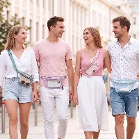 Amylove Nylon Fanny Packs Men Transparent Crossbody Belt Bag Nylon, frame 2