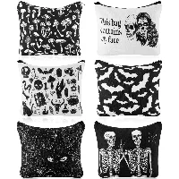 Amylove Gothic Makeup Bag Halloween Goth Purse Gift, frame 1