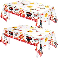 Amylove BBQ Party Decoration Hot Dog Picnic Picnic Tablecloth 86 x 51, frame 1