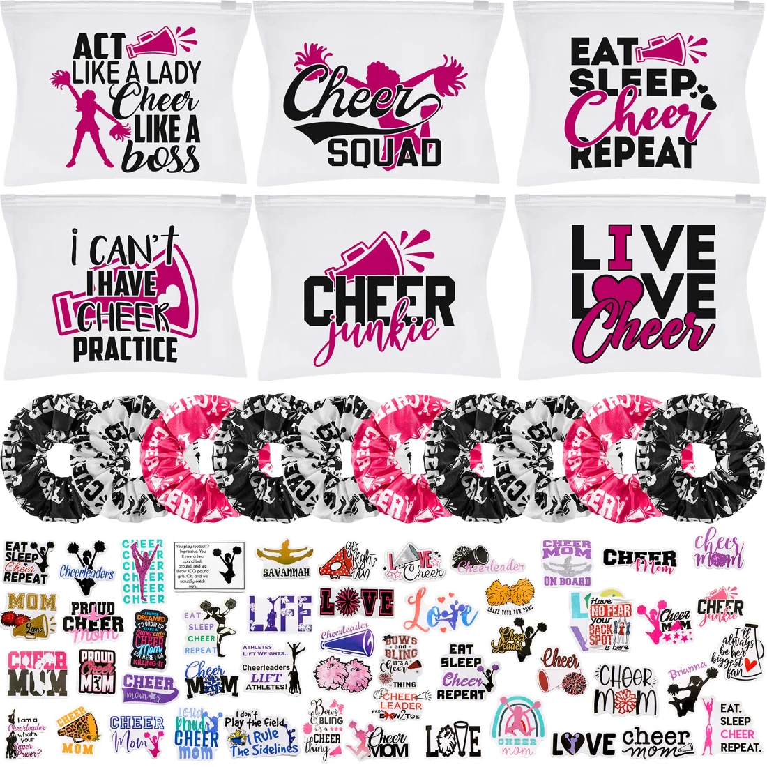 Amylove Cheerleader Gifts Cheer Makeup Bag Portable Sports Cosmetic