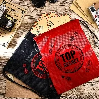 Amylove Top Secret Drawstring Bags Room Birthday Party Favor Gift, frame 2