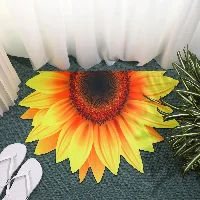 Amylove Sunflower Shape Bathroom Rug Non Slip Bath Mat Doormat, frame 2
