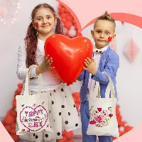 Amylove Valentine's Day Coloring Goodie Bags 8 x 8.5 Inch Canvas, frame 2
