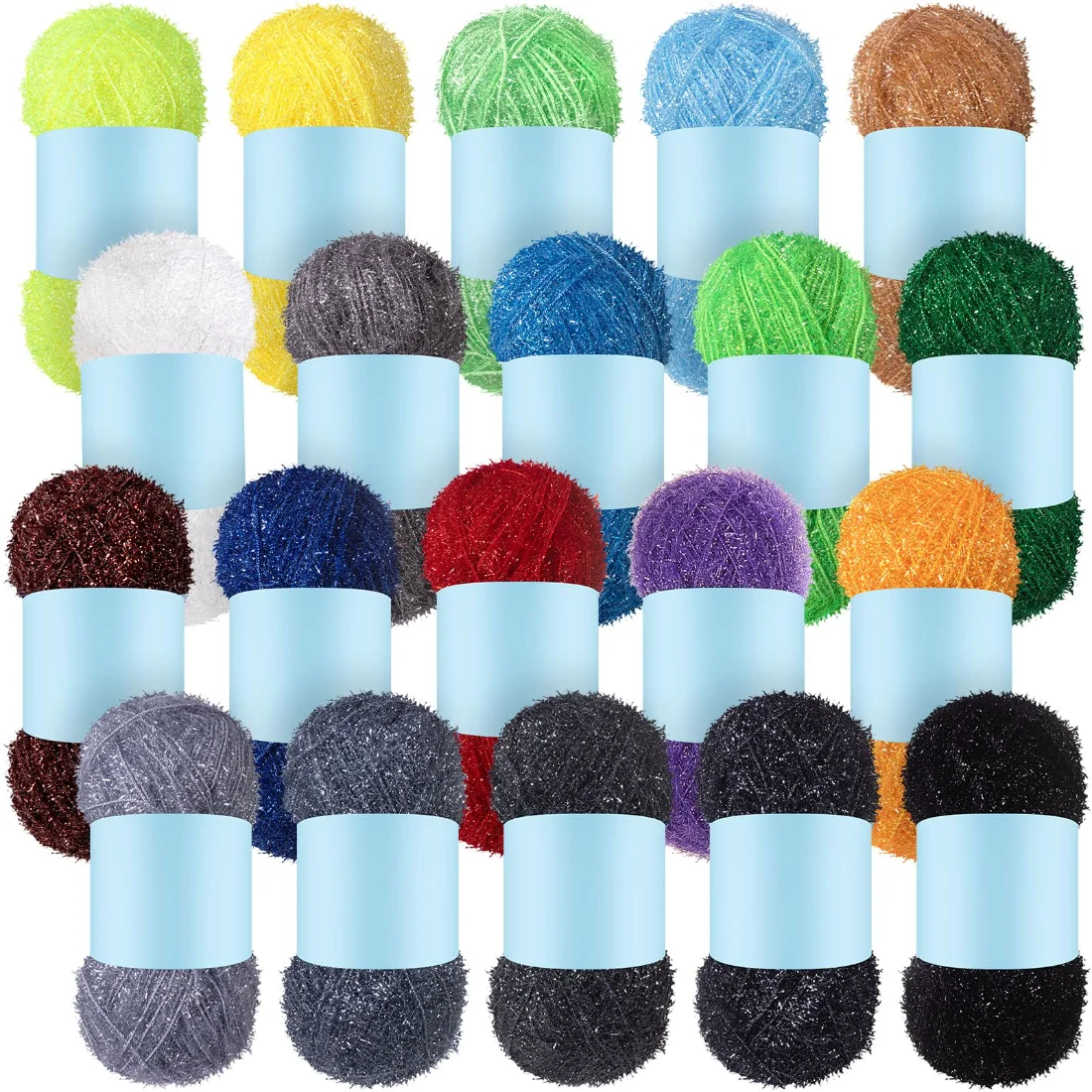 Amylove 20 Skeins Scrubby Yarn for Dishcloths for Crocheting