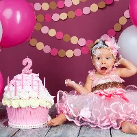 Amylove Pink Number 2 Birthday Candle Set - 3" Number Candle with 6, frame 2