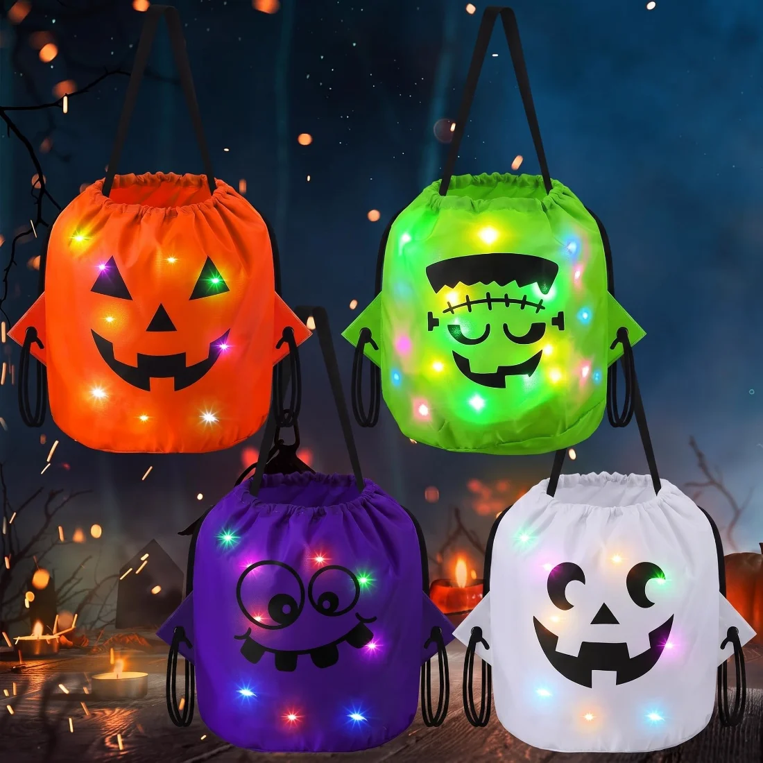 Amylove Light up Halloween Buckets