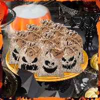 Amylove Halloween Burlap Gift Bags Small Drawstring Goodie Treat Bags, frame 3