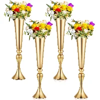Amylove 22 Inch Tall Gold Trumpet Vases for Centerpieces, frame 1